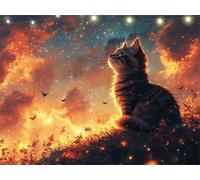 Diamond Painting Cat Diamond Art Kits Adults Eagle 5D Dimond Painting Kits for Kid, Crystal Rhinestone Embroidery Canvas Paintings, Small Crystal Art Accessories for Bedroom Decor 80x105cm K9-1658