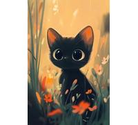 Diamond Painting Cat Diamond Art Kits Adults Flower DIY Cross Stitch Sequin Art, Crystal Arts and Arafts for aAdults, Rhinestone Embroidery Gem Arts Crafts Accessories, for Home Decor 12x18inch Q-788