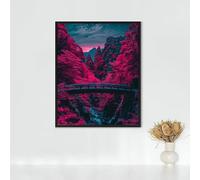 Diamond Painting Cat Diamond Art Kits Adults, River Full Drill Crystal Art Kits for Adults Beginners, Cross Stitch Embroidery Crafts Pictures, for Home Wall Decor, Gifts 16x20in/40x50cm PJY9 L-5