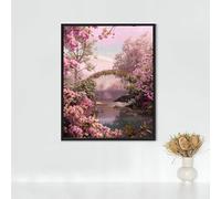 Diamond Painting Cat Diamond Art Kits Adults, Sea Of Flowers Full Drill Crystal Art Kits for Adults Beginners, Cross Stitch Embroidery Crafts Pictures, for Home Wall Decor, Gifts 20x28 inch PJY9 3-U