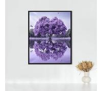 Diamond Painting Cat Diamond Art Kits Adults, Trees Full Drill Crystal Art Kits for Adults Beginners, Cross Stitch Embroidery Crafts Pictures, for Home Wall Decor, Gifts (24x32 inch) PJY5 4-9