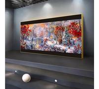 Diamond Painting Christmas Diamond Art Winter Landscape DIY 5D Diamond Painting Kits for Adults/Kids, Big Diamond Paintings Full Drill Diamond Dots Gem Art for Wall Art Bedroom Home Decor, 12x28In