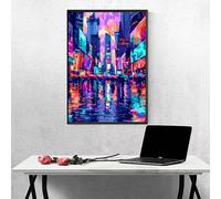 Diamond Painting City Diamond Art Kits Adults, Crowd 5D DIY Full Drill Crystal Art Kits for Adults Beginners, Cross Stitch Embroidery Crafts Pictures, for Home Wall Decor, Gifts 20x26in PJY6 7-3