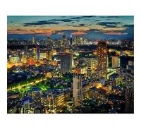 Diamond Painting City Night 5D Diamond Art Kit for Adults/Kids, DIY Diamond Embroidery Cross Stitch Crystal Rhinestone Mosaic Painting Crafts for Home Wall Decoration Square Drill 40x50cm(16x20inch)