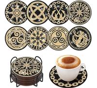Diamond Painting Coasters Kit, 8 Pieces Mandala Diamond Art Coasters with Holder,DIY Drink Coaster Art Crafts Supplies for Adults Cup Mat for Home Decor House Warming Gifts