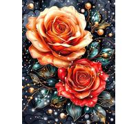 Diamond Painting Color Large Diamond Art for Adults Kids 50x70cm Paint by Numbers for Adults Rose Full Drill DIY Rhinestone Gem Art Cross Stitch Embroidery Kit for Relaxation and Home Wall Decor L-76