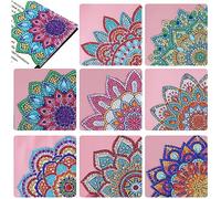 Diamond-Painting Corner Bookmarks, 8PCS 5D DIY Diamond Art Page Bookmarks, Portable Corner Books Marker Clip, Book Lovers Gifts for Craft Women Girls Kids Beginner Reading Crafts Kit, A