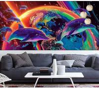 Diamond Painting Dolphin 12x24in,World Map Diamond Art Kits Adults,DIY Crystal Art Paint by Numbers Beginner Embroidery Gem Painting Mosaic Craft Canvas Kits for Adults,Decor Gift for Women VQ-1012