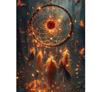 Diamond Painting Dream Catcher Diamond Art Kits Adults 90x120 cm DIY 5D Full Drill Butterfly Dimond Art Kit for Beginners Crystal Rhinestone Embroidery Canvas Painting for Bedroom Decor Gifts H-448