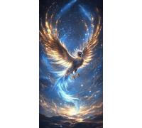 Diamond Painting Dream, Phoenix Diamond Art Kits Adults Beginner, 5D DIY Round Full Drill Crystal Art Kits Mosaic Gem Rhinestone Crafts for Adults, 24x48 Inch Large Canvas for Home Wall Decor,Model941