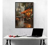 Diamond Painting Eiffel Tower Diamond Art Kits Adults, Flower 5D DIY Full Drill Crystal Art Kits for Beginners, Cross Stitch Embroidery Crafts Pictures, for Home Wall Decor, Gifts 20×26 inch PJY2 G-6