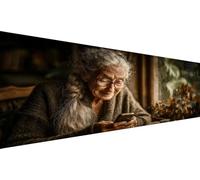 Diamond Painting Elder,Cloudy Day Diamond Art Kits Adults,5D Large Diy Round Drill Rhinestone Cross Stitch Crystal Art,Hobbies For Adults Women,Paint By Numbers For Living Room Decor 40x80cm L1-925