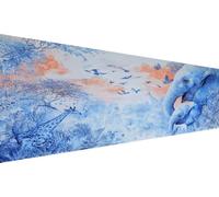 Diamond Painting Elephant,Blue Diamond Art Kits Adults,5D Large Diy Full Round Drill Rhinestone Cross Stitch Crystal Art,Hobbies For Adults Women,Paint By Numbers For Living Room Decor 70x140cm L1-793