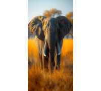 Diamond Painting Elephant Diamond Art Kits Adults, 12x24inch Small Dimond Art Animal Gem Arts and Crafts Paintings, DIY Full Drill Crystal Rhinestone Mosaic Kits with Accessories, Home Decor J2-14373