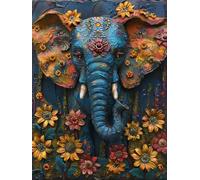Diamond Painting Elephant Diamond Art Kits Adults, Sunflower Dimond Painting 5D DIY Full Square Drill Gem Embroidery Cross Stitch Kits Crafts for Wall Art Home Bedroom Decor, Gifts 20x30cm -zjn2506FR