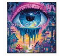 Diamond Painting Eyes (2) Diamond Art Kits for Adults, DIY Full Drill Crystal Art Cross Stitch Kits, 5D Gem Arts Canvas Painting for Beginners, Valentines Decorations Gifts, Abstract 60x60 cm 0b-1022