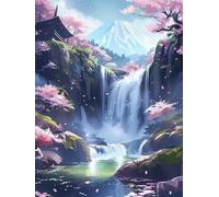 Diamond Painting Fall Diamond Art Kits Adults&Kids&Beginners 5D Dimond Art Painting, Diamond Dots Crystal Art Embroidery, DIY Gem Art Square Diamond Painting Landscape, Home Wall Decor Gifts 60x80cm