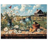 Diamond Painting Farm, DIY Landscape Diamond Art Kits Adults Large Paint by Numbers for Adults 80x60CM Crystal Art, Rhinestone Cross Stitch Craft Canvas Painting for Home Wall Decor, Gifts Men Y9-44