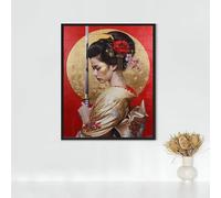 Diamond Painting Figure Art Diamond Art Kits Adults, Female Warrior Full Drill Crystal Art Kits for Adults, Cross Stitch Embroidery Crafts Pictures, for Home Wall Decor 32x40in/80x100cm PJY9 V-5