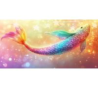 Diamond Painting Fish Dimond Art Kits Dream Diamond Art Accessories, 5D DIY Full Drill Crystal Rhinestone Crafts for Adults Beginner for Living Room Wall Decoration, Gifts for Women 50x100cm G6-462