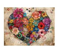 Diamond Painting Flower 5D Diamond Art Kits for Adults Full Round Drill, Rhinestone Hobbies for Women, Embroidery Canvas Paintings Crystal Art Crafts, Home Decor Gifts Love, 60x80cm/24x32inch,z@1464