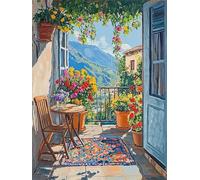 Diamond Painting flower, chair Diamond Art Kits Adults, Full Drill Crystal Art, 5D DIY Painting Kits for Beginners, for Home Wall Decor, Holiday Gifts, Relaxing & Stress Relief Activity 90x120cm f-263