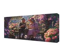 Diamond Painting Flower Couple Diamond Art Accessories, Large Dimond Art for Adults Kits, 5D DIY Full Drill Kids Embroidery Painting, Beginner Crystal Crafts Kits, Wall Home Decor Gifts 30x60cm J-39