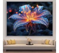 Diamond Painting Flower Diamond Art Kits Adults 40x30cm Abstract 5D DIY Full Crystal Gem Art Kits,Paint by Numbers for Adults Kids Beginners Embroidery Cross Stitch Painting,Home Office Decor zhad346