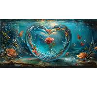 Diamond Painting Flower Diamond Art Kits Adults, 4x8inch Mini Dimond Art Love Gem Arts and Crafts Paintings, DIY Full Drill Crystal Rhinestone Mosaic Kits with Accessories, Home Decor Gifts J2-2772