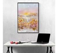 Diamond Painting Flower Diamond Art Kits Adults, Yellow 5D DIY Full Drill Crystal Art Kits for Beginners, Cross Stitch Embroidery Crafts Pictures, for Home Wall Decor, Gifts 39×53in/100×135cm PJY9 B-5