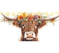 Diamond Painting Flower Diamond Art Ox, 5D Dimond Painting Kits for Adults DIY Crystal Rhinestone Crafts, Gem Art Kits Kids, Paint by Numbers for Adults Beginners for Bedroom Decor 40x80cm FD-9533