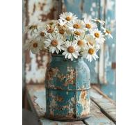 Diamond Painting Flower, Vase Diamond Art Kits Adults with Full Accessories, DIY Full Drill Crystal Art Crafts Pictures Kits, Embroidery Cross Stitch Gem Paintings for Wall Decor 32x44inch -KF2506W6