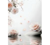Diamond Painting Flower, Water Diamond Art Kits Adults, Full Drill Crystal Art, 5D DIY Painting Kits for Beginners, for Home Wall Decor, Holiday Gifts, Relaxing & Stress Relief Activity 35x50cm f-253