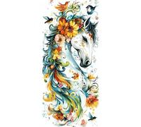 Diamond Painting Flowers, Horse Diamond Art Kits Adults Beginner, 5D DIY Round Full Drill Crystal Art Kits Mosaic Gem Rhinestone Crafts for Adults, 36x72 Inch Large Canvas for Home Wall Decor,Model671