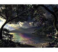 Diamond Painting Forest Diamond Art Kits Adults, Landscape Dimond Painting 5D DIY Full Round Drill Gem Embroidery Cross Stitch Kits Crafts for Wall Art, Home Bedroom Decor, Gifts 28x20inch -zjn25011PH