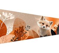 Diamond Painting Fox,Simplicity Diamond Art Kits Adults,5D Large Diy Round Drill Rhinestone Cross Stitch Crystal Art,Hobbies For Adults Women,Paint By Numbers For Living Room Decor 90x180cm L1-961