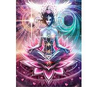 Diamond Painting Full Drill Chakras,DIY 5D Diamond Painting by Number Kit for Adults & Kids Cross Stitch Embroidery Rhinestone Diamond Art Craft Home Wall Decor Square Drill 30x40cm/11.8x15.7in
