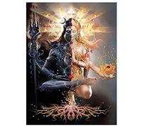 Diamond Painting Full Drill Indian God,DIY 5D Diamond Painting by Number Kit for Adults & Kids Cross Stitch Embroidery Rhinestone Diamond Art Craft Home Wall Decor Round Drill 80x120cm/31.4x47.2in