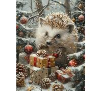 Diamond Painting Gift Diamond Art Kits Adults, Hedgehog Crystal Art Kits for Adults DIY 5D Full Drill Gem Dots Embroidery Paintings Crafts, Gifts for Women, Home Wall Decor 40x50cm/16x20inch -27wO