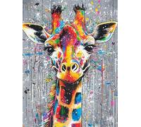 Diamond Painting Giraffe Diamond Art Kits Adults 20x30 cm DIY 5D Full Drill Colorful Dimond Art Kit for Beginners Crystal Embroidery Canvas Painting for Relaxation and Bedroom Decor with Tools H-72