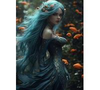 Diamond Painting Girl Diamond Art Kits Adults, Witch Crystal Art Kit for Adults Kids DIY Square Full Drill Gem Dots Embroidery Crafts Picture Beginners, Gifts for Women, Home Wall Decor 30x40cm g9-A45