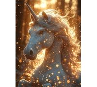 Diamond Painting Horse Diamond Art Kits Adults 90x120 cm DIY 5D Full Drill Shiny Dimond Art Kit for Beginners Crystal Embroidery Canvas Painting for Relaxation and Bedroom Decor with Tools H-236