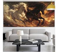 Diamond Painting Horse Diamond Art Kits Adults/Beginners,5D DIY Diamont Picture Animal Full Drill Gem Art Crystal Embroidery Mosaic Canvas Painting by Numbers for Home Decoration Gift 20x40in YM-684