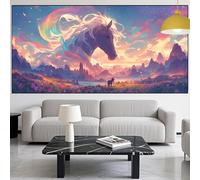 Diamond Painting Horse Diamond Art Kits Adults/Beginners,DIY Large Diamont Picture Abstract Full Drill Gem Art Crystal Embroidery Mosaic Canvas Painting by Numbers kit for Decor Gift 24x72in YM-414
