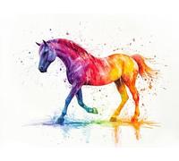 Diamond Painting Horse Large Diamond Art Kits Adults 90x70cm, Color Crystal Art Kits for Adults Beginners, 5D Full Drill Dimond Crystal Crafts, Dimond Painting for Home Wall Room Decor Gift, Model 646