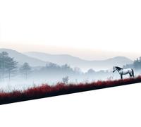 Diamond Painting Horse,Tree Diamond Art Kits Adults,5D Large Diy Full Round Drill Rhinestone Cross Stitch Crystal Art,Hobbies For Adults Women,Paint By Numbers For Living Room Decor 100x200cm L1-266