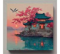 Diamond Painting House Diamond Art Tree Crystal Art Kits for Adults Kids DIY 5D Square Full Drill Gem Embroidery Painting Pictures Crafts Kits for Home Wall Decor, Gifts for Women 90x90cm bd2-h2