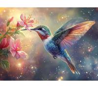 Diamond Painting Hummingbird Diamond Art Kits Adults, Animal Dimond Painting 5D DIY Full Round Drill Gem Embroidery Cross Stitch Kits Crafts for Wall Art, Home Bedroom Decor, Gifts 20"x16" -zjn25011S2