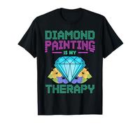 Diamond Painting Is My Therapy Artwork Brush Painter Colors T-Shirt