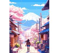 Diamond Painting Japan Diamond Art Landscape Gem Art Paint by Numbers 30x40cm,2026 Full Drill Crystal Mosaic kits for Adults Arts and Crafts for Adults Christmas Halloween Decoration,Gifts Wjj-862